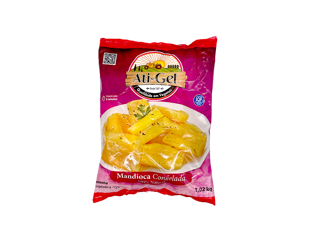 MANDIOCA CONGELADA TOLETE ATIGEL 1,02 KG (CX 10 PCT)
